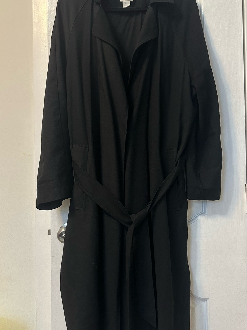 H&M Black Belted Trench Coat